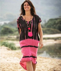 High Quality Women Wear Rayon Tie Dye Designer <b>Kaftan</b> - Product Image 1
