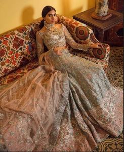 Traditionnel indien pakistanais mariée Lehenga Choli robe lourde 3D Zardozi broderie élégante tenue de mariage 2025 - Product Image 1