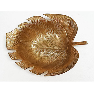 Modish Metal Leaf <b>Decorative</b> <b>Plate</b> Polished Minimalist Design Plant Pattern Shape New Designed Home <b>Decorative</b> Aluminum Dish - Product Image 6