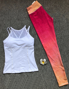 Conjunto de mallas y camisa deportiva para mujer, traje de yoga, diseño personalizado, conjuntos deportivos e informales, nuevo estilo - Product Image 3