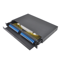 Terminal de Fiber optique à roulement à froid, boîte de raccordement 1U 12/24/48 ports, SC/LC/ST/FC, support, feuille d'acier laminée à froid, 4kg/pièce