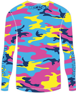 Custom Pink Blue Yellow Camo Fishing Shirt Men Long Sleeve UV Protection UPF 50+ Breathable Quick Dry Sublimation Performance - Product Image 3