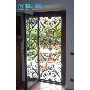 Puertas de hierro forjado para jardín, fabricante profesional de adornos, precio barato - Product Image 1