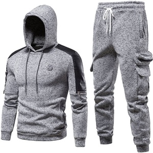 2021 venta al por mayor ropa deportiva de gimnasio para hombres logotipo personalizado impreso/chándales de lana bordados cremallera XL sudadera de invierno/pantalones de chándal - Product Image 2