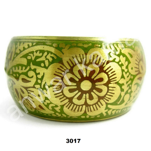 ขายร้อนที่ต้องการมากที่สุดบริสุทธิ์แฮนด์เมดวินเทจมือทองเหลืองทาสีกําไลข้อมือดอกไม้สําหรับงานปาร์ตี้ - Product Image 1