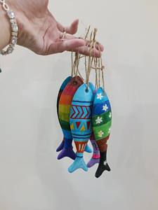 ผลิตภัณฑ์ตกแต่งรูปปลาไม้ลายใหม่ งานแกะสลักไม้รูปปลา ผลิตในเวียดนาม - Product Image 2