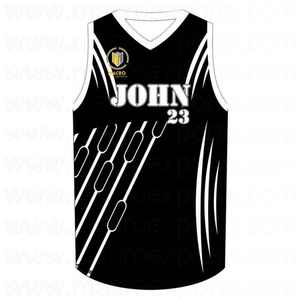 Personnalisable Nouveau Design Numérique Imprimé Respirant Basketball Uniformes Plus La Taille Polyester Gilet Tops Unisexe Adultes Sans Manches - Product Image 2