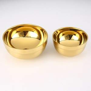 Tazón de servicio de Metal para el hogar, vajilla de fiesta de boda, Color dorado, cuencos de fruta seca para sopa, Hotel, restaurante - Product Image 3