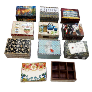 Esmalte joyería caja de madera colección joyería regalo caja de comida seca - Product Image 6