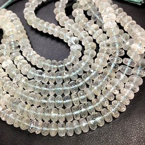 Haute qualité aigue-marine Rondelle forme à facettes pierres précieuses en vrac perles coupées classique meilleur prix par carat mode colliers de perles - Product Image 5