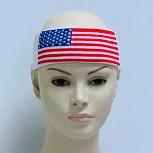 2021 New Style knitted sport knitted fashion flag sweatband headbands
