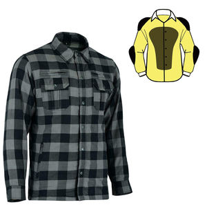 2021 mejor montar en bicicleta negro gris suave franela motocicleta camisa de hombre personalizable cómodo Aramid Protector transpirable - Product Image 3