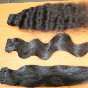 Extensiones de Cabello Humano Virgen Remy, Sin Procesar, Cutícula Alineada, Doble Trama a Máquina, Ondulado, Estilo Indio - Product Image 1