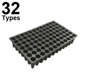 STR-098 Grow seedling plastic flat propagation nursery tray 98 holes drain vegetable tree seeds starter farm greenhouse