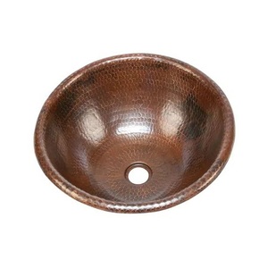 อ่างล้างหน้าทรงรีทองแดงแบบทันสมัยพร้อมที่ระบายน้ำสำหรับห้องน้ำและอุปกรณ์ครัว - Product Image 5