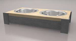 Bol pour chien en acier et bois écologique bol pour animaux de compagnie pour usage domestique - Product Image 4