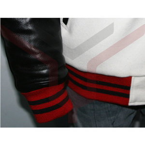 Bulk Baseball Varsity <b>Jacket</b> Faux <b>Leather</b> Sleeves and <b>Leather</b> Patch logo Letterman <b>Jacket</b> Unisex <b>Brown</b> Varsity <b>Jacket</b> - Product Image 4