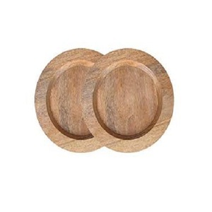Assiette de service en bois au design classique, de qualité supérieure, taille personnalisée, fabriquée en Inde. - Product Image 1