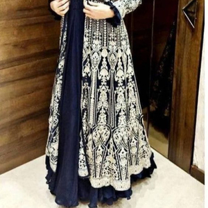 DABKA-vestido azul con cuentas de cristal, bordado embellecedor, trabajo para fiesta, boda, 2022 - Product Image 1