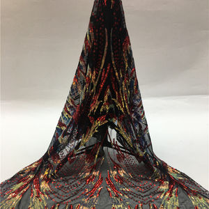 Özelleştirme geri dönüşümlü çift taraflı elastik moda sıkı elastik dantel Spandex pamuk kuşgözü dantel kumaş - Product Image 1