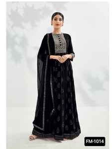 ชุดเดรส Anarkali ปักลายสำหรับผู้หญิงชุดปาร์ตี้สไตล์ปากีสถานดีไซน์เนอร์ชุดเดรสปักสำหรับงานปาร์ตี้ - Product Image 5