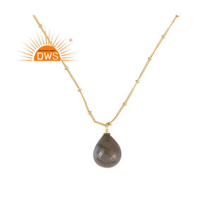 Latest 2026 <b>Sterling</b> <b>Silver</b> Natural Labradorite Gemstone <b>Pendant</b> <b>Necklace</b> For Women Jewelry Manufacturer - Product Image 1