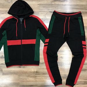 Survêtement pour homme, sweat à capuche avec fermeture éclair, pantalon de marque, 2 pièces - Product Image 2