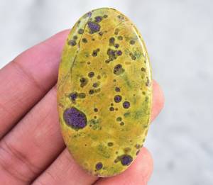 Piedra serpentina pulida en caliente con Stichtite, cabujones de piedras preciosas sueltas curativas - Product Image 6