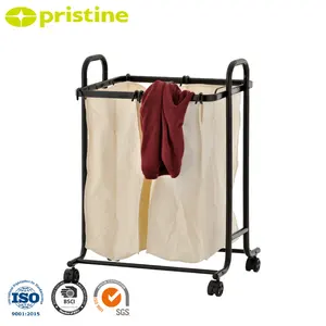 Shopee – panier à linge en métal avec 2 sacs mobiles, vente en gros par eBay, fabricant de stockage domestique de Taiwan