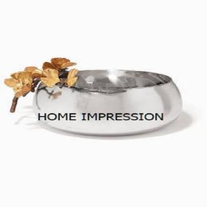 ชามโลหะเคลือบเงาสำหรับใช้ในบ้านชามสำหรับตกแต่งโต๊ะดีไซน์แฟนซีชามโลหะสีแบบโบราณทรงลึก - Product Image 4