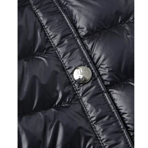 2021 <b>Black</b> Color <b>Mens</b> Nylon and Intarsia Cotton-Blend Down Bomber <b>Jacket</b> Zipper & Pockets With Your Private Logo - Product Image 3