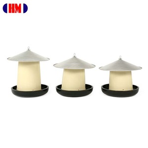 132A Aluminum Lid Plastic Gear Box Feeder with cover Poultry Feeder - Product Image 1