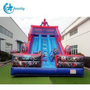 Tobogán inflable gigante para el agua, tobogán doble de diseño, Spiderman, a la venta - Product Image 1