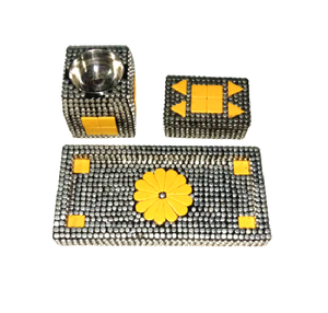 Juego de bandejas Bakhoor de madera árabe Mubkhar, decoración del hogar, quemador de incienso y difusor de aromaterapia para uso religioso y regalo de Ramadán - Product Image 1