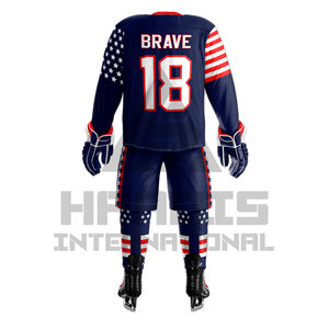 Uniforme de hockey sobre hielo más popular Diseña tu propio logotipo Uniforme de hockey sobre hielo de talla grande Uniforme de hockey sobre hielo - Product Image 3