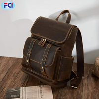 Nouveau Sac à Dos Unisexe en Cuir Véritable de Vachette, Imperméable, Souple, de Haute Qualité, Style Décontracté et Tendance, avec Fermeture Éclair