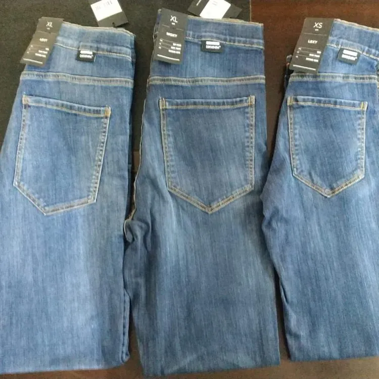 Originale di Marca Etichette Delle Signore delle Donne A Vita Alta Skinny Jeans Slim Fit Comodi Pantaloni In Denim Abiti Casual Bangladesh Stocklot