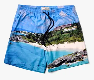 2023 nefes artı boyutları örgü şort baskılı plaj baggy Casual erkekler kısa pantolon şort pantolon moda erkek banyo şort