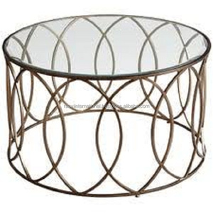 Mesa de Centro de Acero Inoxidable con Tapa de Vidrio - Product Image 4