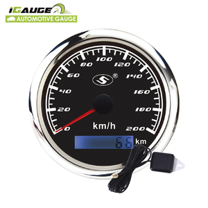 85มม. ไฟฟ้า200kmh หน้าปัดสีดำสีขาว LED วัดความเร็วด้วยเครื่องวัดระยะทาง GPS เซ็นเซอร์สำหรับรถยนต์ - Product Image 1
