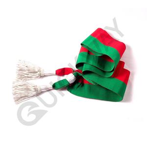 Banda de Cintura Ceremonial para Alcalde, Personalizable, con Borlas Plateadas - Product Image 1