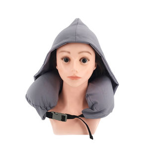 Comfort <b>U</b>-<b>shape</b> Travel <b>Pillow</b> Airplane Neck <b>Pillow</b> Hoodie - Product Image 1