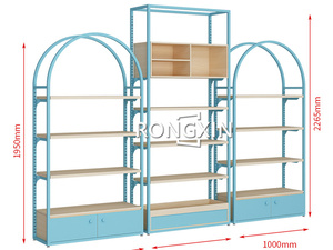 बुटीक फर्नीचर खुदरा स्टोर लकड़ी के बच्चों शेल्फ कपड़े की दुकान सजावट खुदरा बच्चों कपड़े की दुकान डिजाइन प्रदर्शन अलमारियों - Product Image 4