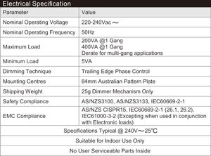 220V Low Voltage Halogen <b>Lamp</b> with Trailing Edge <b>Dimmer</b> - Product Image 5
