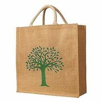 Sac fourre-tout en jute personnalisé de haute qualité avec poignées en coton, design pliable, motif imprimé, taille moyenne - Bangladesh, offre à durée limitée