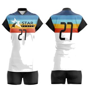 Uniformes de volley-ball personnalisés pour hommes/femmes légers, ensemble de maillots et shorts évacuant l'humidité directement en usine - Product Image 3