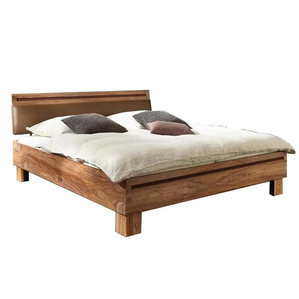 Yatak 180X 200 yatak yüksekliği ayarlanabilir akasya katı ahşap hint rustik mobilya