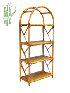 Eco-Friendly RS20 <b>Wall</b>-mounted Rattan Bamboo <b>Shelf</b> Handcrafted 2023 VGA Model <b>for</b> Spice Storage Factory Direct Organizer Vietnam - Product Image 4