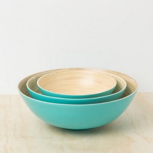 Ensaladera de bambú de menta personalizada al por mayor, cuenco desechable para servir con color sólido para una dieta saludable, diseño moderno para viajar - Product Image 4