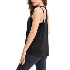 Chaleco deportivo personalizado para mujer 100% algodón transpirable de secado rápido gimnasio Fitness sin mangas Yoga camiseta sin mangas camisola - Product Image 5